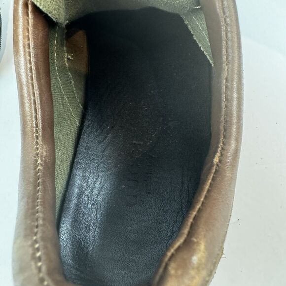 Gucci Olive Green Canvas and Leather Sneakers Size 5.5B EU35.5 Casual Sport VTG - Picture 12 of 16